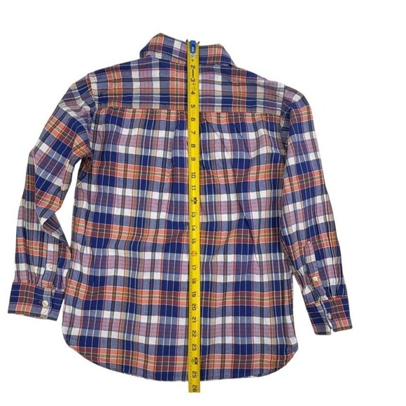 Gap Kids Plaid Flannel Double Pocket Shirt Western Lightweight Cotton LS Boys L - Picture 7 of 8